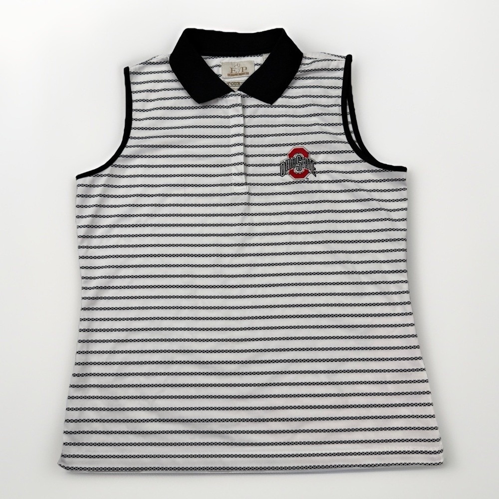 Ohio State Buckeyes‎ EP Pro Womens Sleeveless Golf Polo Medium OSU Quiet Luxury